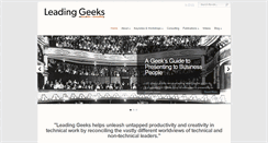 Desktop Screenshot of leadinggeeks.com